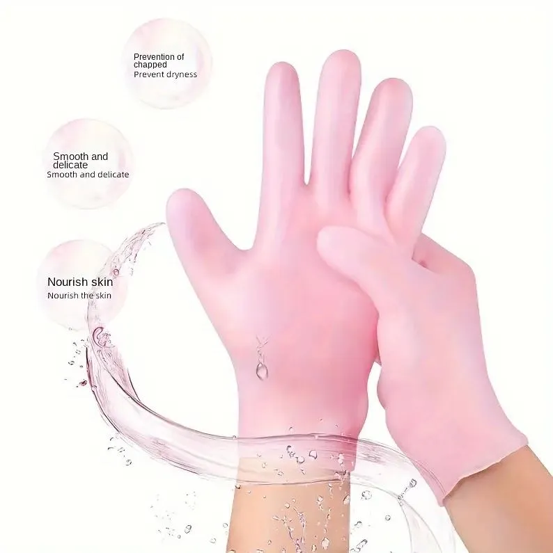 1 Pair Hands Care Gloves Moisturizing Silicone Anti Cracking Gloves