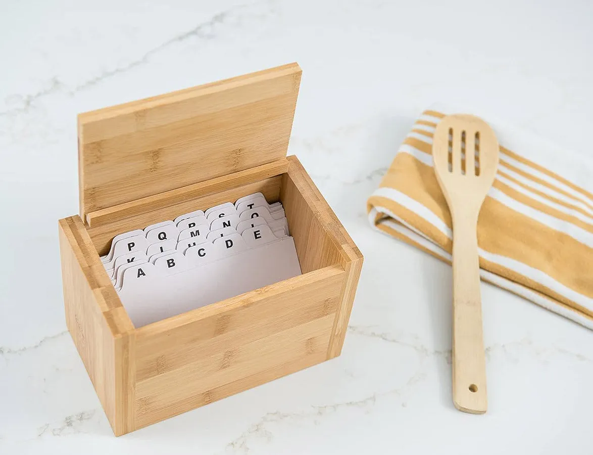 Bamboo Recipe Box