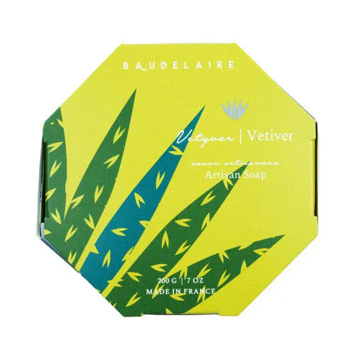 BAUDELAIR - VETIVER 7OZ BOXED BATH BAR