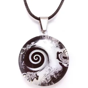 Black & White Pinwheel Pendant