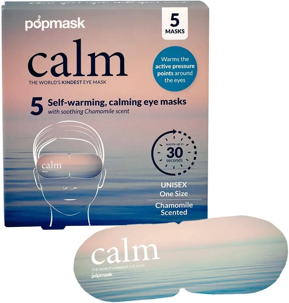 Calm Self-Heating Chamomile Eye Masks - 5 Pack | Ultimate Relaxation Eye Mask