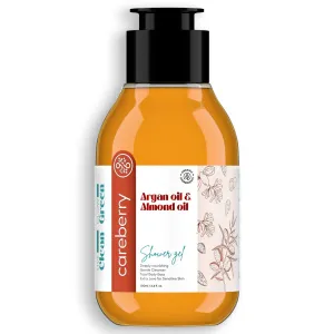 Careberry Argan & Almond Oil Shower Gel | Deeply Nourishing| AYUSH Certified | Sulphate & Paraben-Free