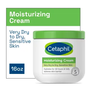 Cetaphil Moisturizing Cream for Dry to Very Dry, Sensitive Skin, 16 oz, Fragrance Free