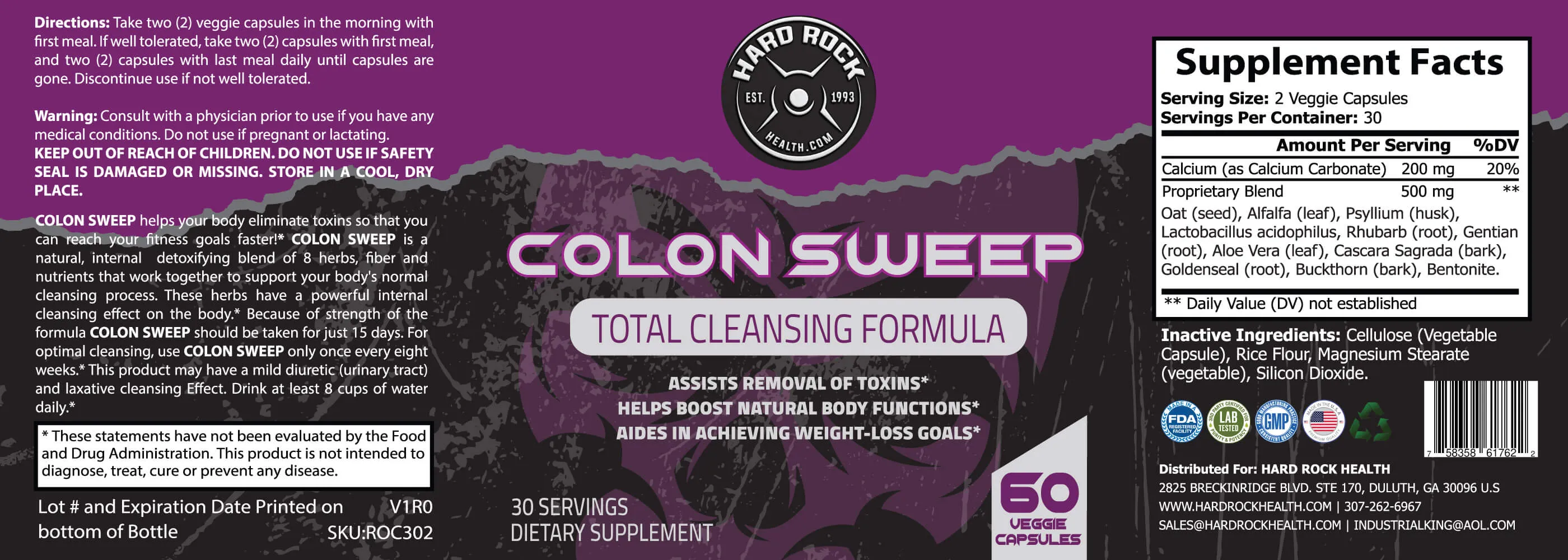 Colon Sweep- Colon Cleanse And Body Detox (60 capsules)