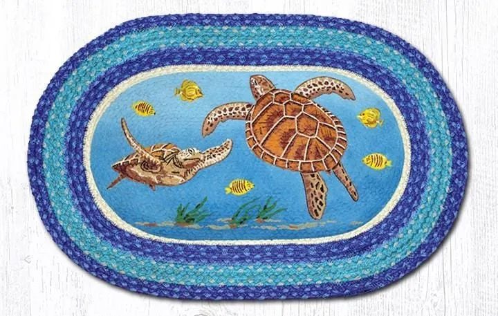 Deep-Sea Turtle Braided Rug