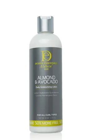 Design Essentials Almond and Avocado Daily Hair Moisturizing Lotion with Jojoba and Olive Oils, 12 Ounces