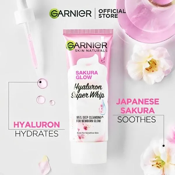 Garnier Sakura Glow Hyaluron Super Whip Foam 100ml