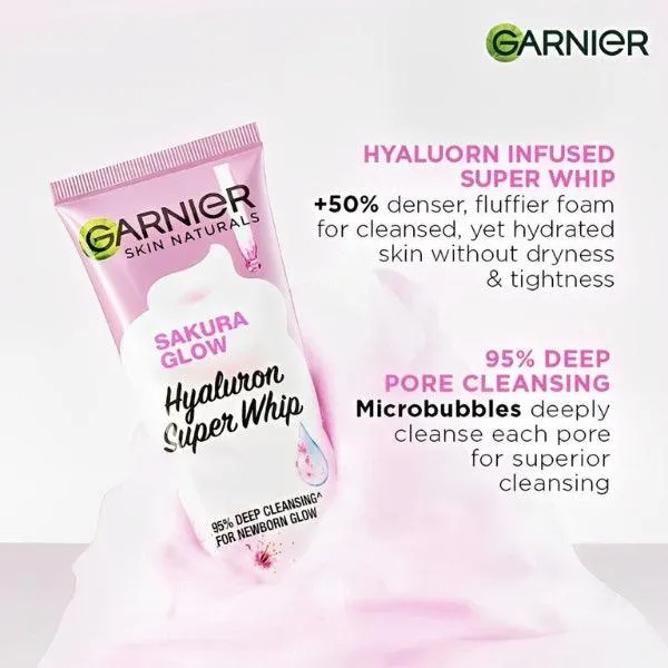 Garnier Sakura Glow Hyaluron Super Whip Foam 100ml