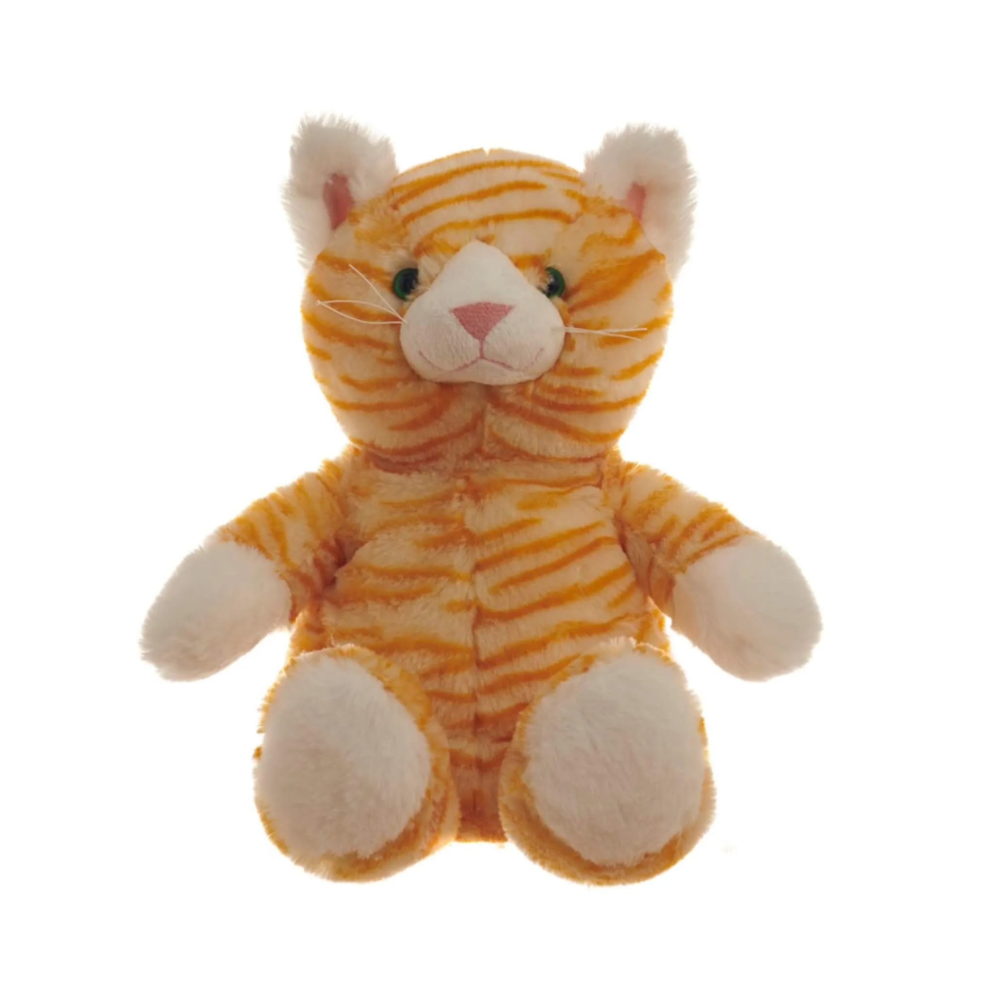 Ginger Cat Snuggable Hottie Heatable Animal Toy with Microwavable Pouch