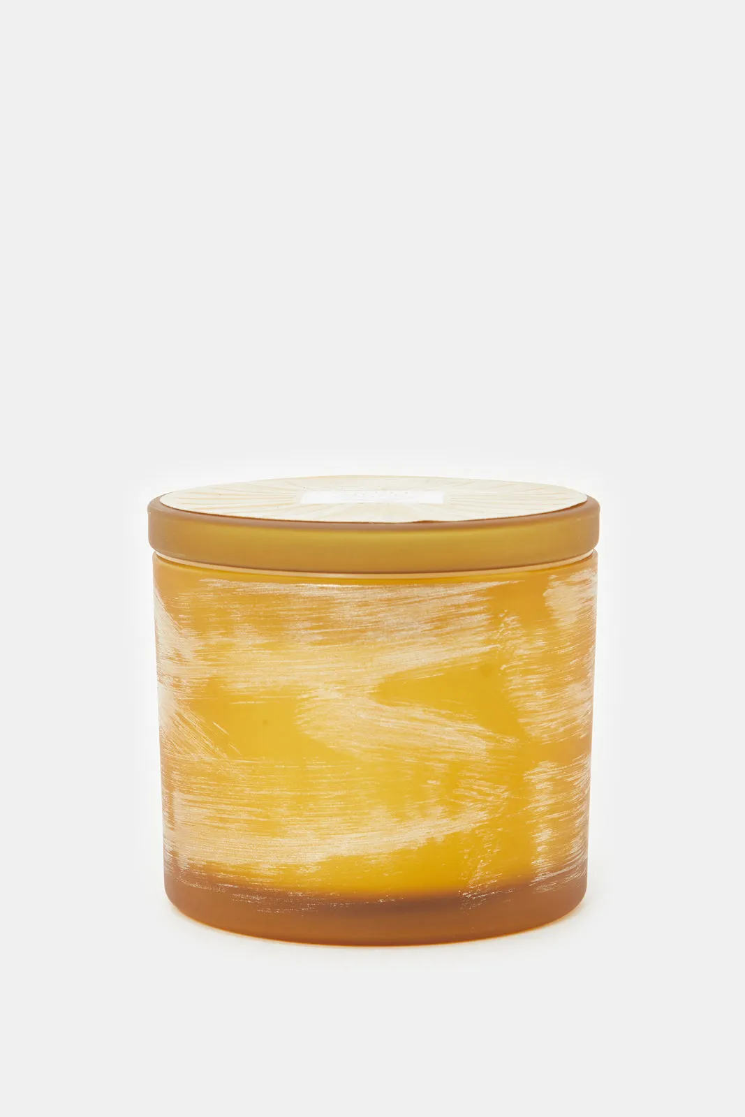 Gold Amber Musk Scented Candle With Lid