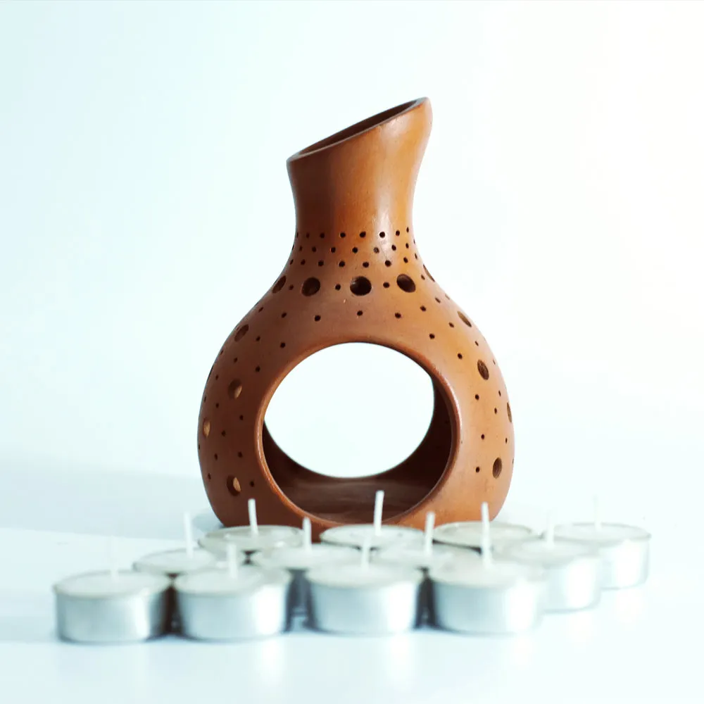 Handcrafted Terracotta "Coco" Tea Light Holder