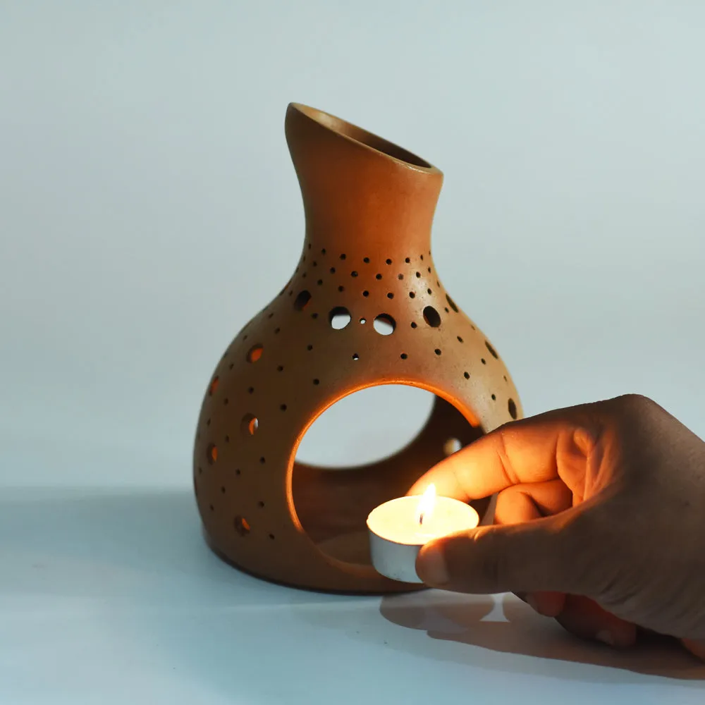 Handcrafted Terracotta "Coco" Tea Light Holder