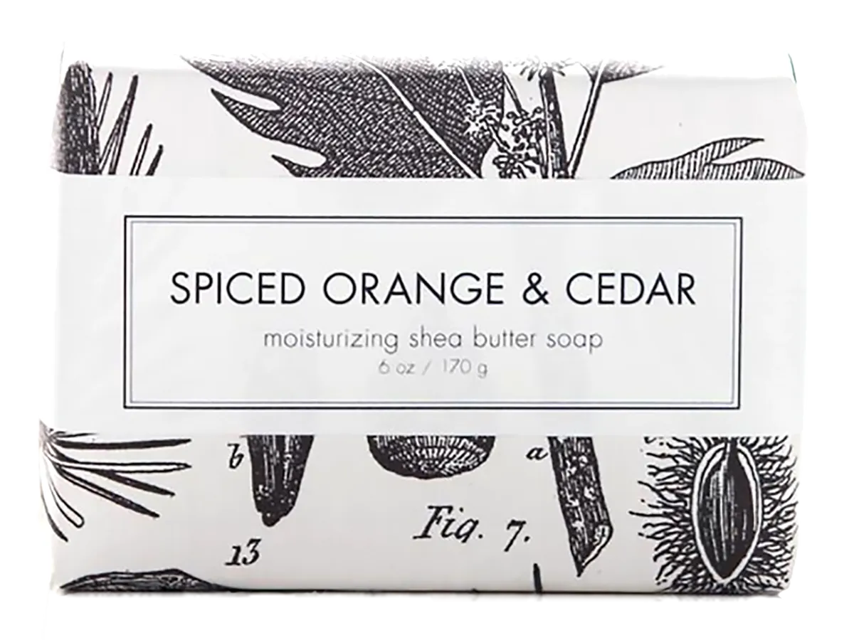 Holiday Shea Butter Bath Bar, Spiced Orange & Cedar