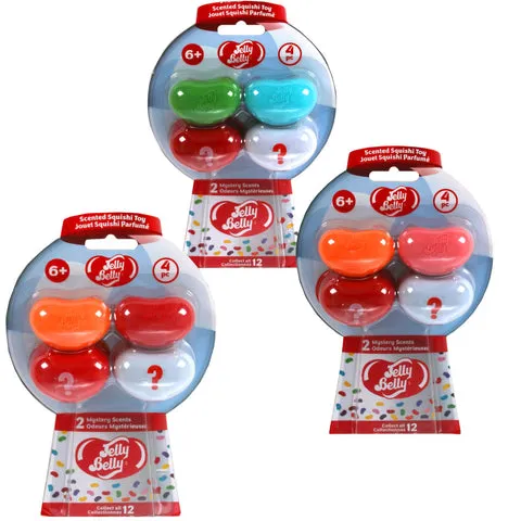 Jelly Belly Little Bean Scented Squishy Toy – Pack of 4 – Assorted Colors