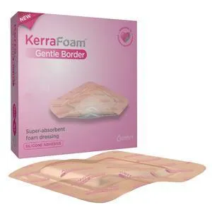 KerraFoam Gentle Border Absorbent Dressing, 6" x 6"