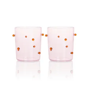 Maison Balzac Pomponette Gobelets Pink & Amber 450ml (Set of 2)