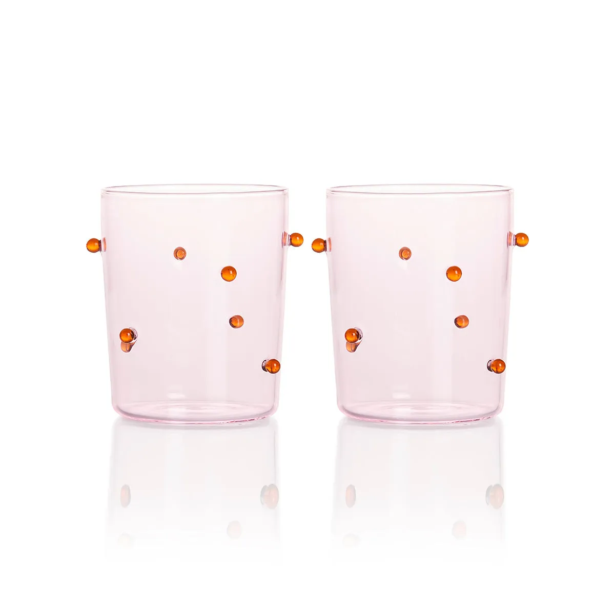 Maison Balzac Pomponette Gobelets Pink & Amber 450ml (Set of 2)