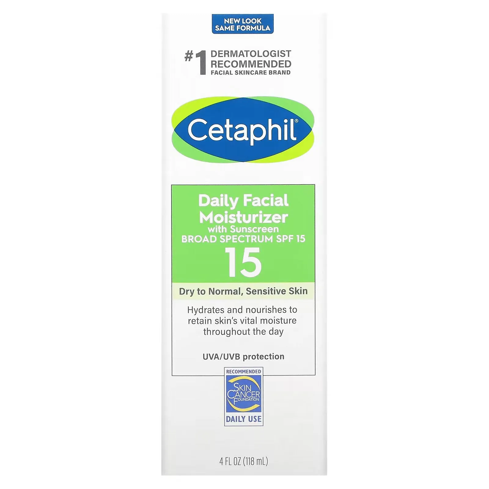 Moisturizing facial lotion with SPF 15 Cetaphil, 118 ml