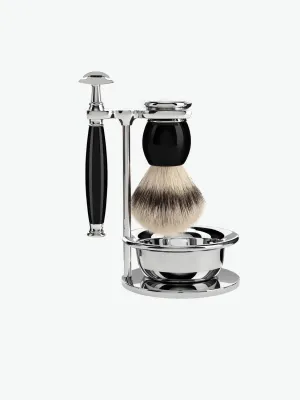 Muhle Sophist Silvertip Fibre Brush and Safety Razor Shaving Set