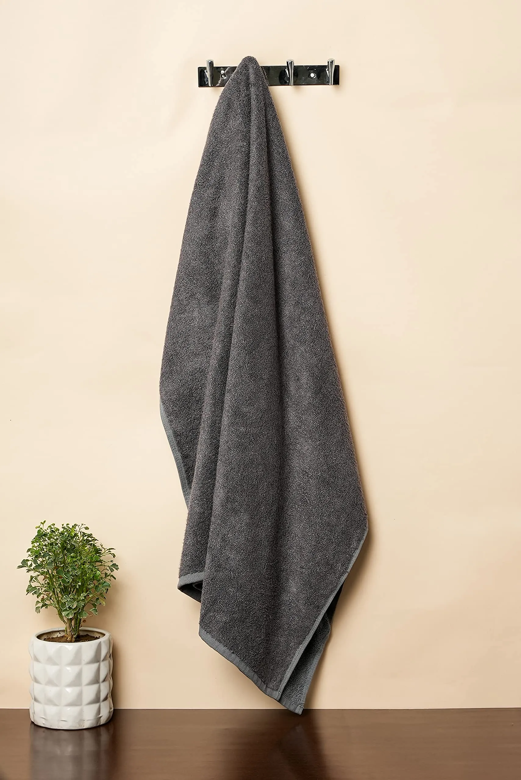 Mush Duo - One Side Soft Bamboo Other Side Rough Cotton - Special Dual Textured Towel for Gentle Cleanse & Exfoliation (2, Emerald Green & Grey Opel)