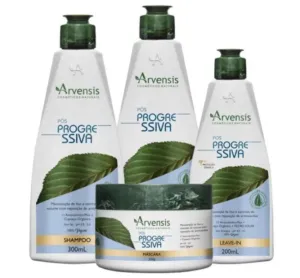 Post Progressive Straightening Vegan Hair Treatment Kit 4 Itens - Arvensis