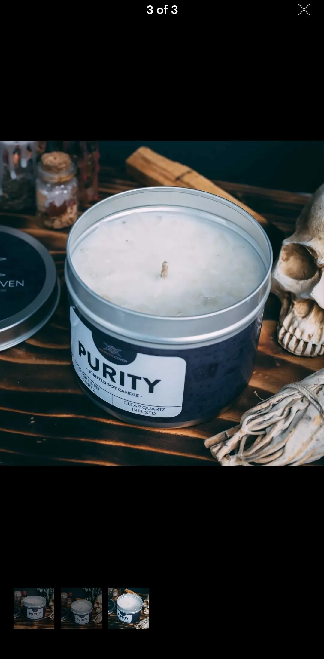 Purity crystal candle