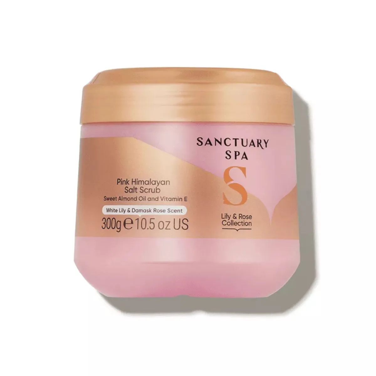 Sanctuary Spa White Lily & Damask Rose Pink Himalayan Salt Body Scrub