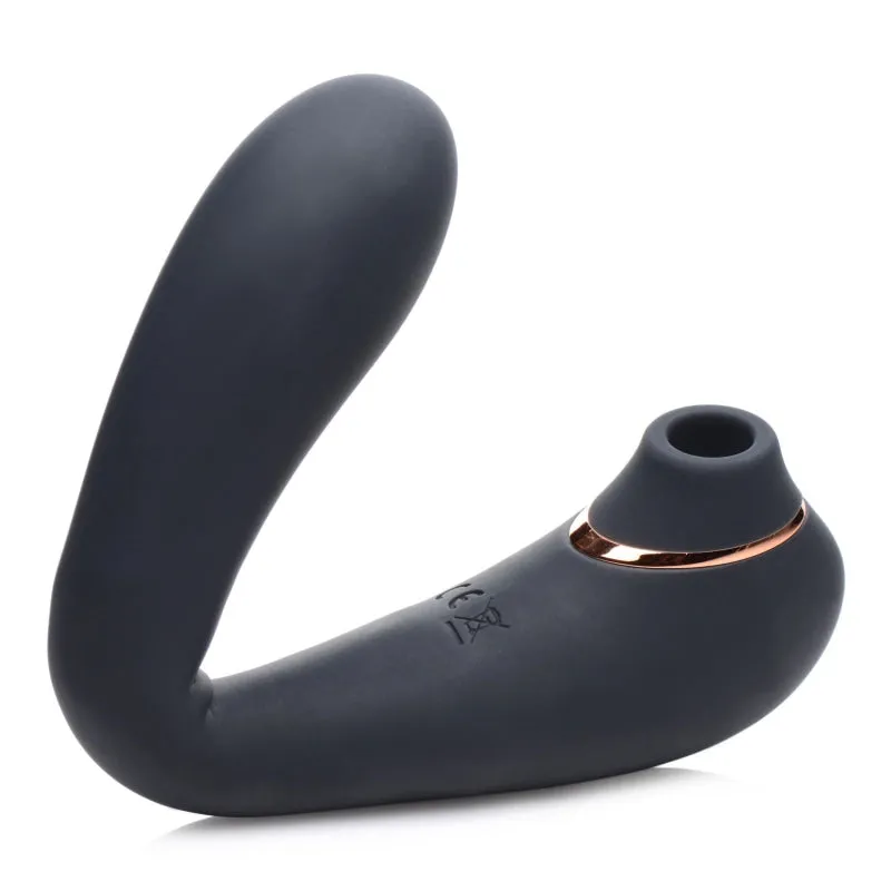 Shegasm Pose 7x Bendable Suction Silicone Vibrator - Black