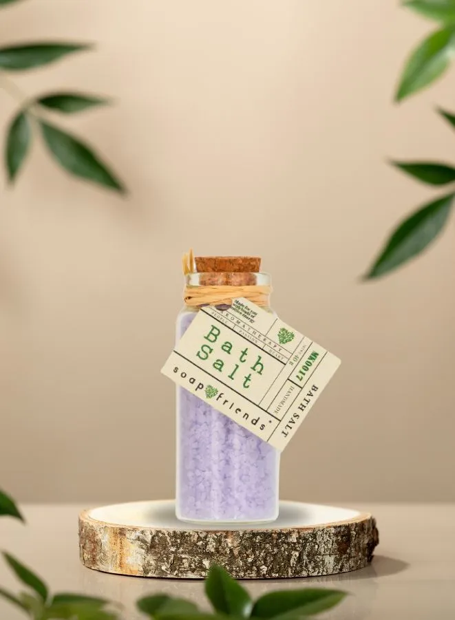 Soap&Friends Soothing Lavender Bath Salt for Relaxation and Youthful Renewal 40g