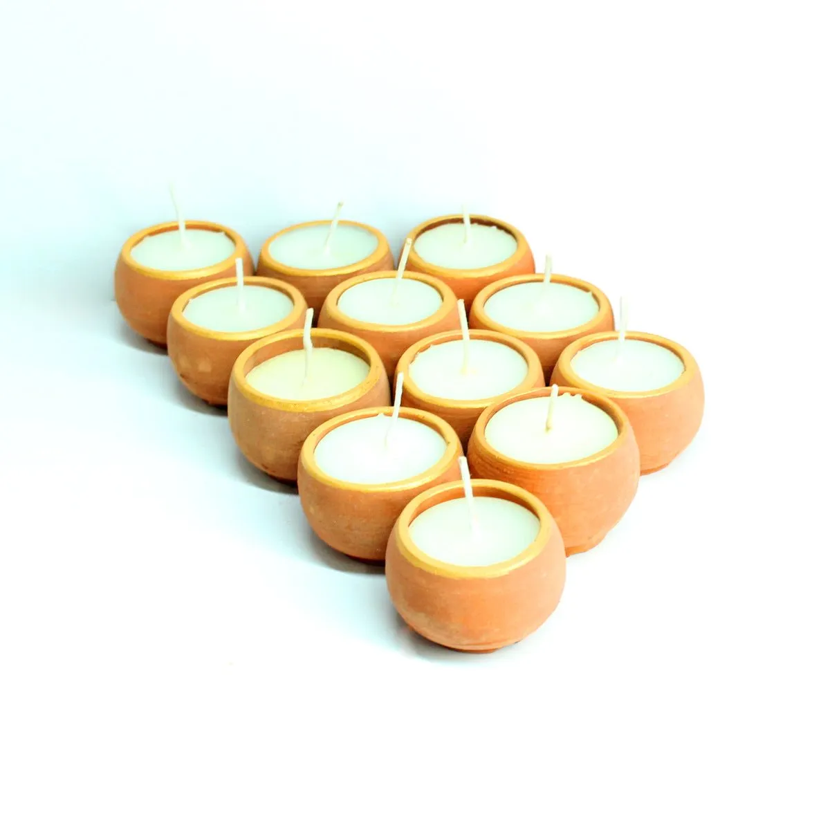 Terracotta Ball Soywax Candles- Set Of 12