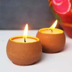 Terracotta Ball Soywax Candles- Set Of 12