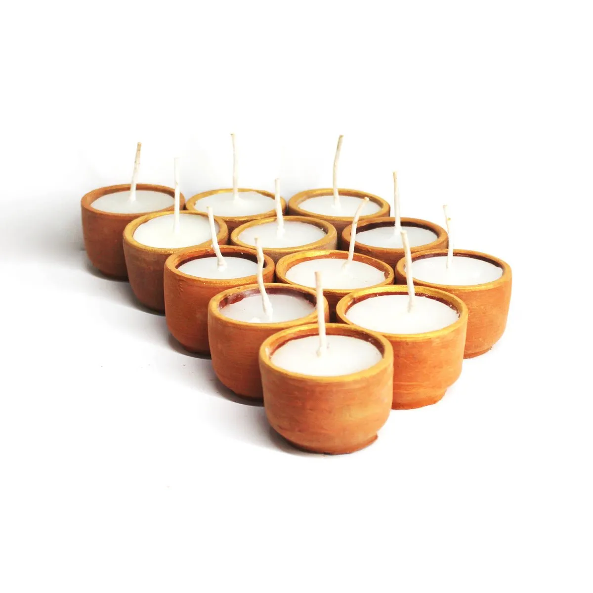 Terracotta Cup Soywax Candles- Set Of 12