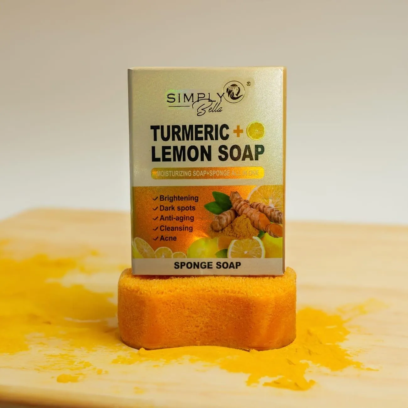 Turmeric & Lemon Soap With Sponge #16 (12 units)