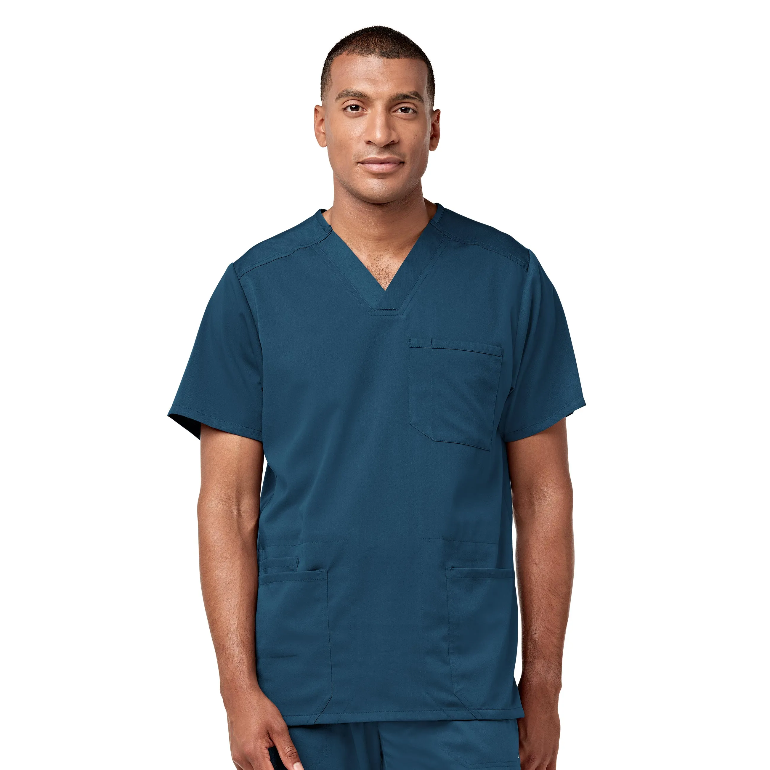 Wink PRO Men's Multi-Pocket V-Neck Scrub Top 6819