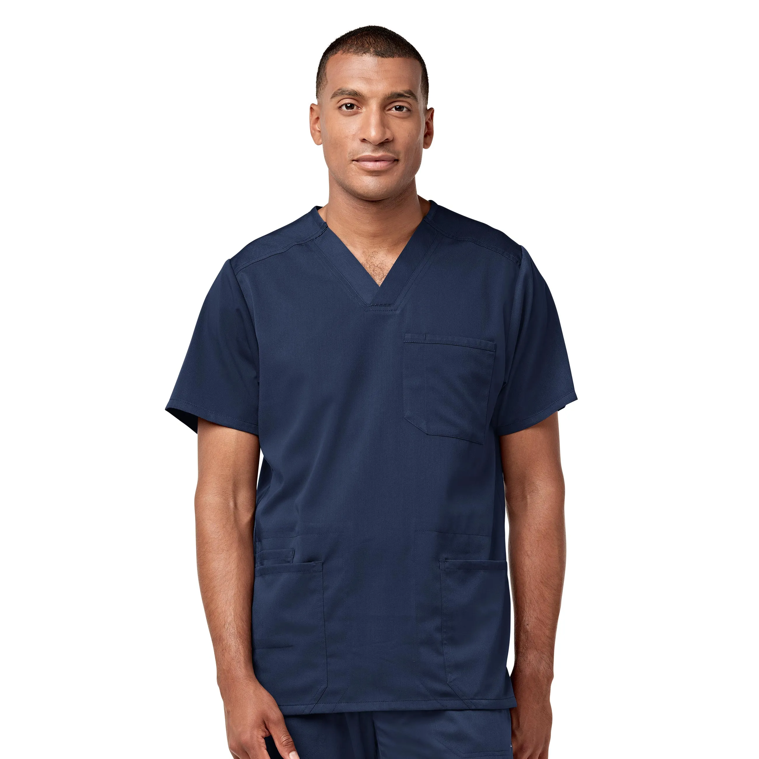 Wink PRO Men's Multi-Pocket V-Neck Scrub Top 6819