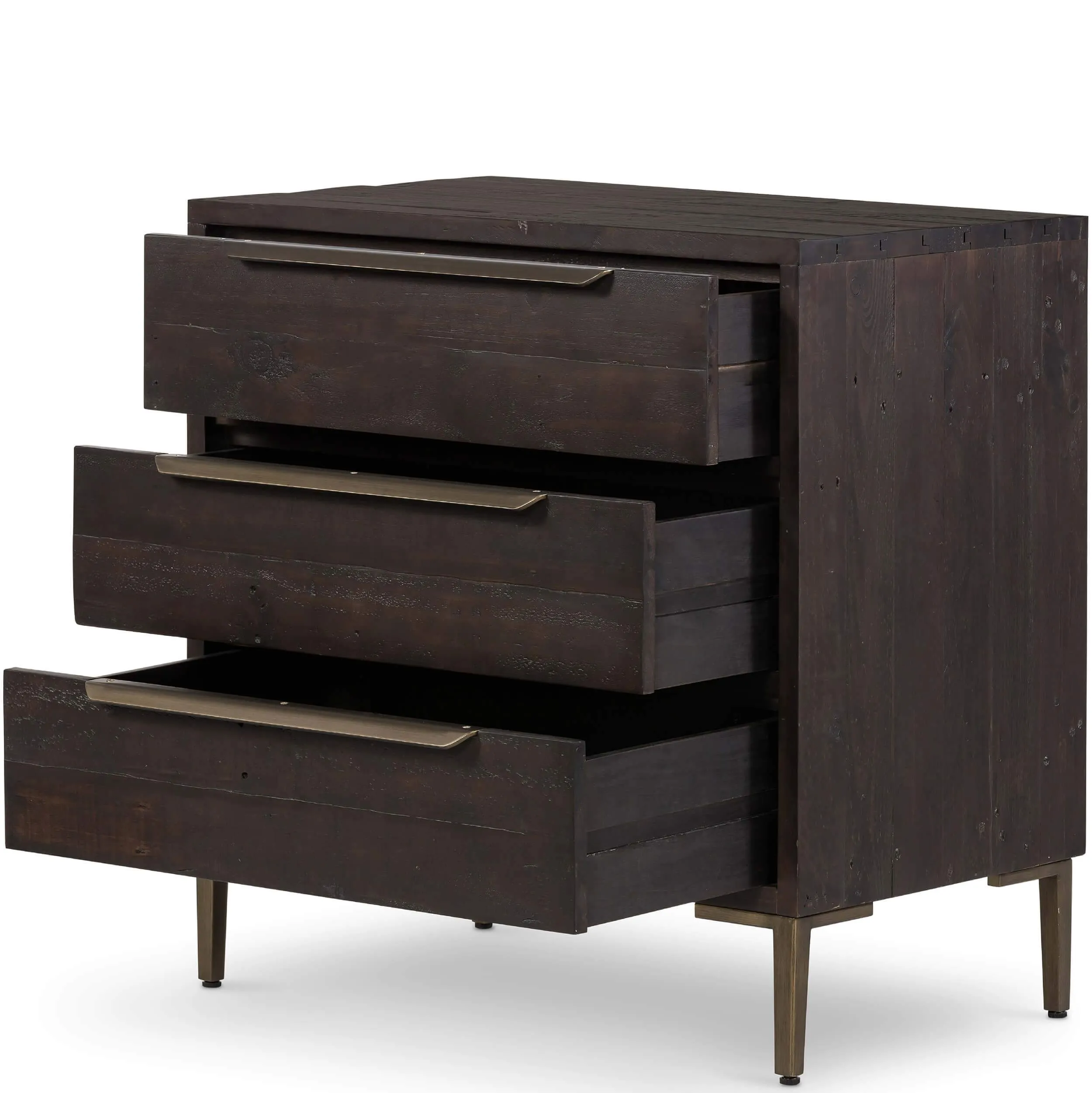 Wyeth 3 Drawer Dresser, Dark Carbon