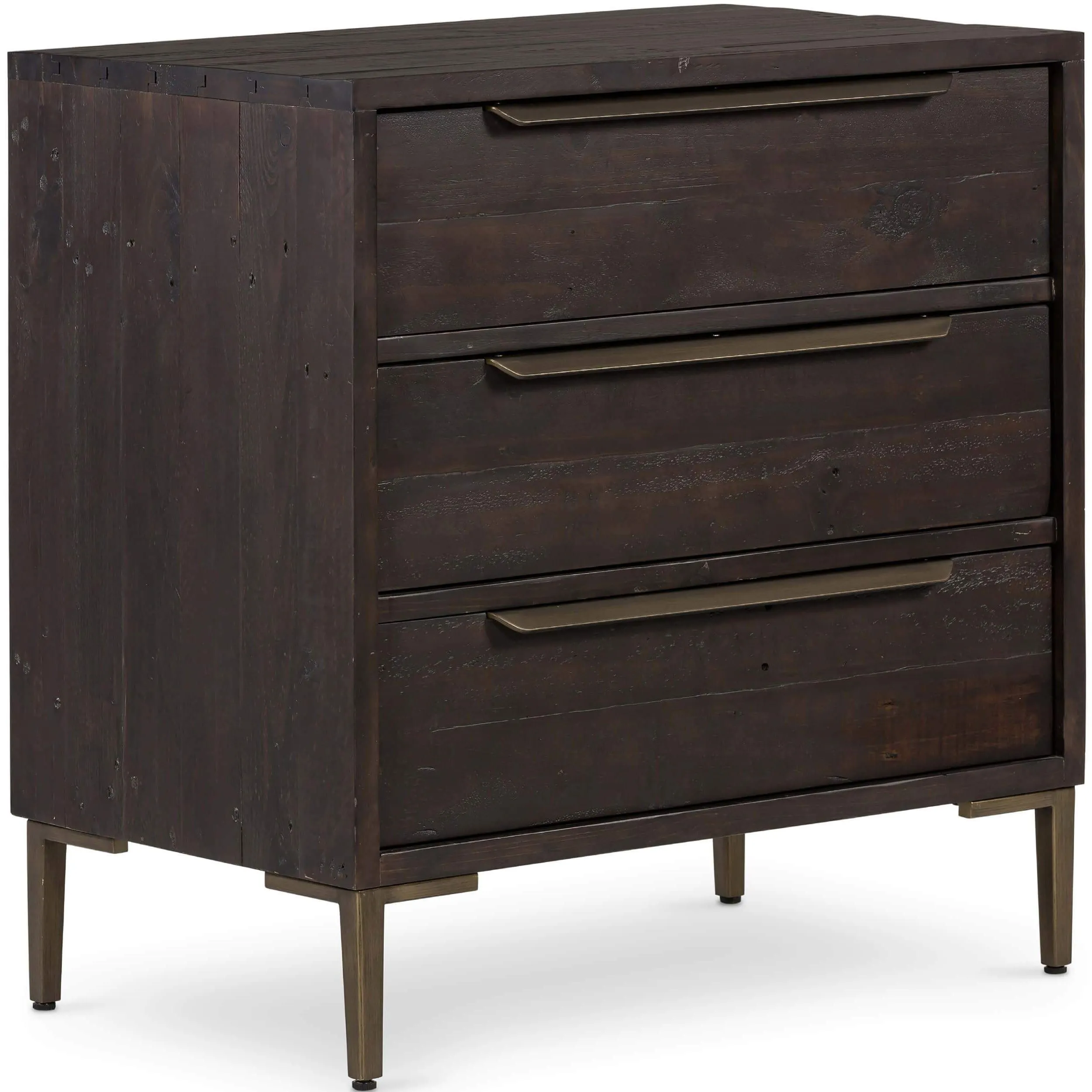 Wyeth 3 Drawer Dresser, Dark Carbon